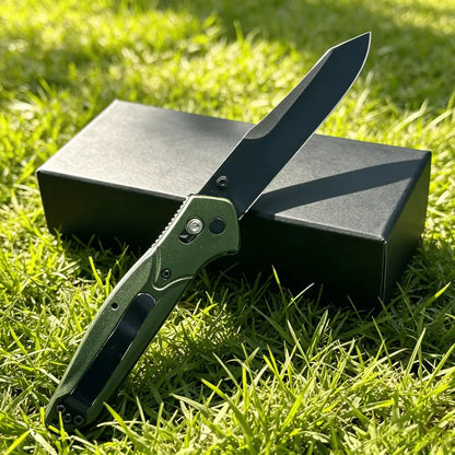 The 940 Rugged Aluminum Alloy Folding Portable Knife features a sturdy aluminum alloy handle and a durable stainless steel blade, making it the ideal gear for hiking, Outdoor， camping, and everyday carry.
