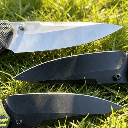 1401 Premium Folding Portable Knife : Features a high-quality textured handle with a non-slip striped grip. The blade is robust and durable—an ideal choice for camping, outdoor activities, and hiking.